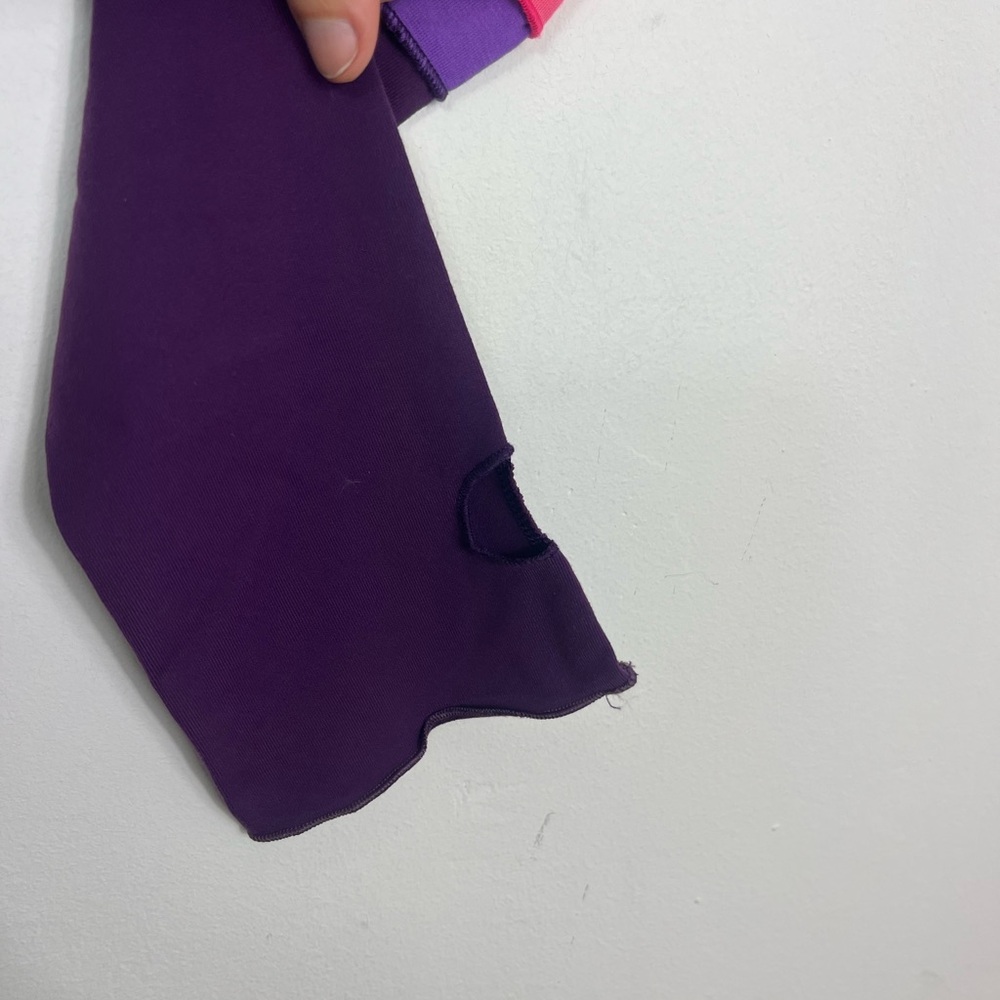 Lululemon Purple Long Sleeve Cropped Top Sz 6 - Picture 7 of 8